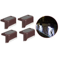 4Pack Solar Deck Lights Outdoor Step Lights Waterproof Led Solar Lights for Railing Stairs Step Fence Yard Patio and Pathway