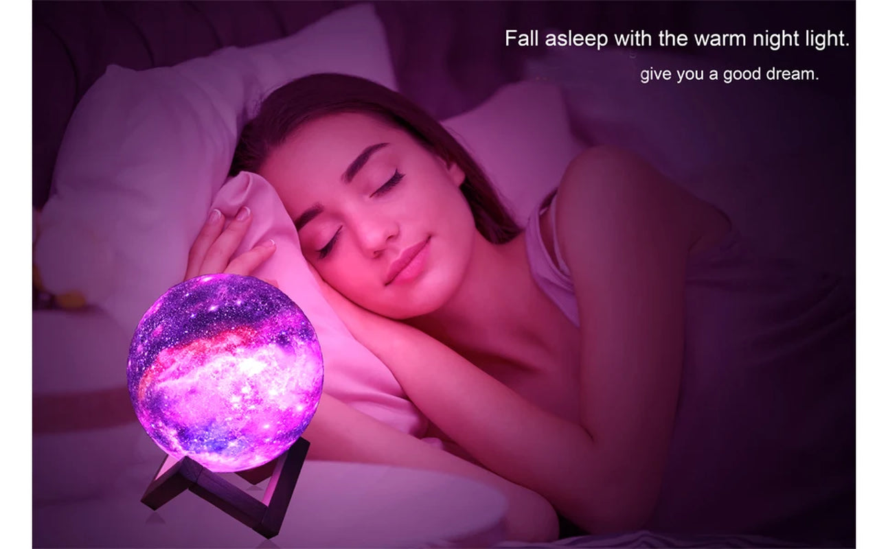3D Printing Moon Lamp Galaxy Moon Light Kids Night Light 16 Color Change Touch Remote Control Galaxy Light Dropshipping Link