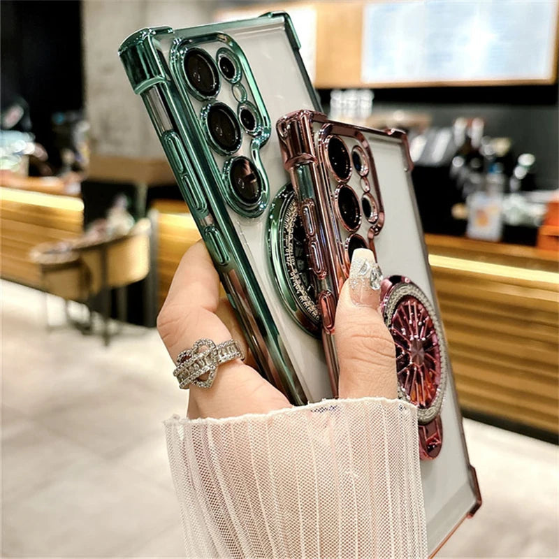 Magnetic for Magsafe Case for Smasung Galaxy S26 S25 S24 S23 S22 S21 S20 Ultra plus Rotating Cases for Smasung S24 S23 FE Cover