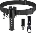 Fishing Wading Belt Rod Holder Adjustable Wader Waist Belt for Fly Surf Casting Spinning Pole Fishing Tool Tackle (Black)