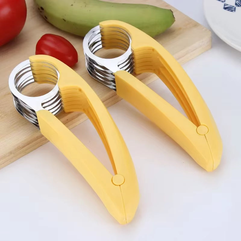 Stainless Steel Creative Banana and Sausage Slicer - Versatile Vegetable and Fruit Cutter Kitchen Accessory