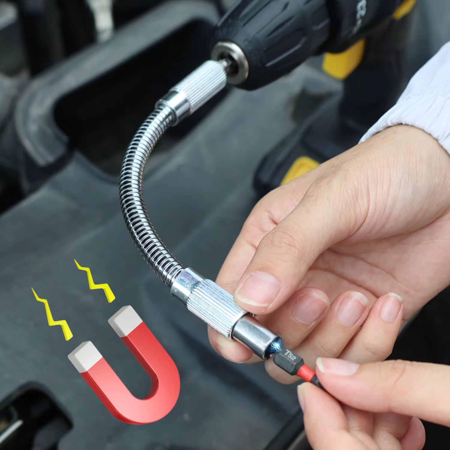 Universal Metal Flexible Shaft Bit Extention Screwdriver Holders Hose Cardan Shaft Electric Drill Power Rod Link 15-40Cm