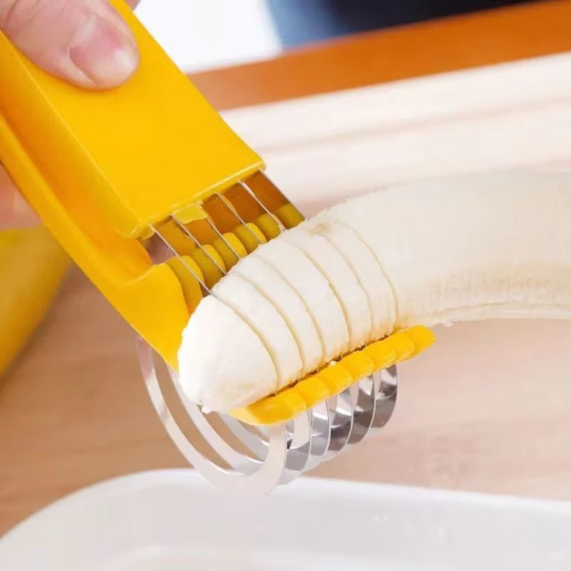 Stainless Steel Creative Banana and Sausage Slicer - Versatile Vegetable and Fruit Cutter Kitchen Accessory