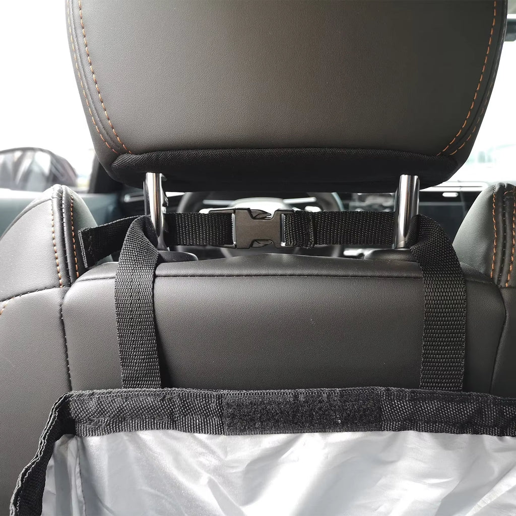 Foldable Waterproof Car Trash Can with Large Capacity - Hanging Waste Organizer for Vehicle Accessories