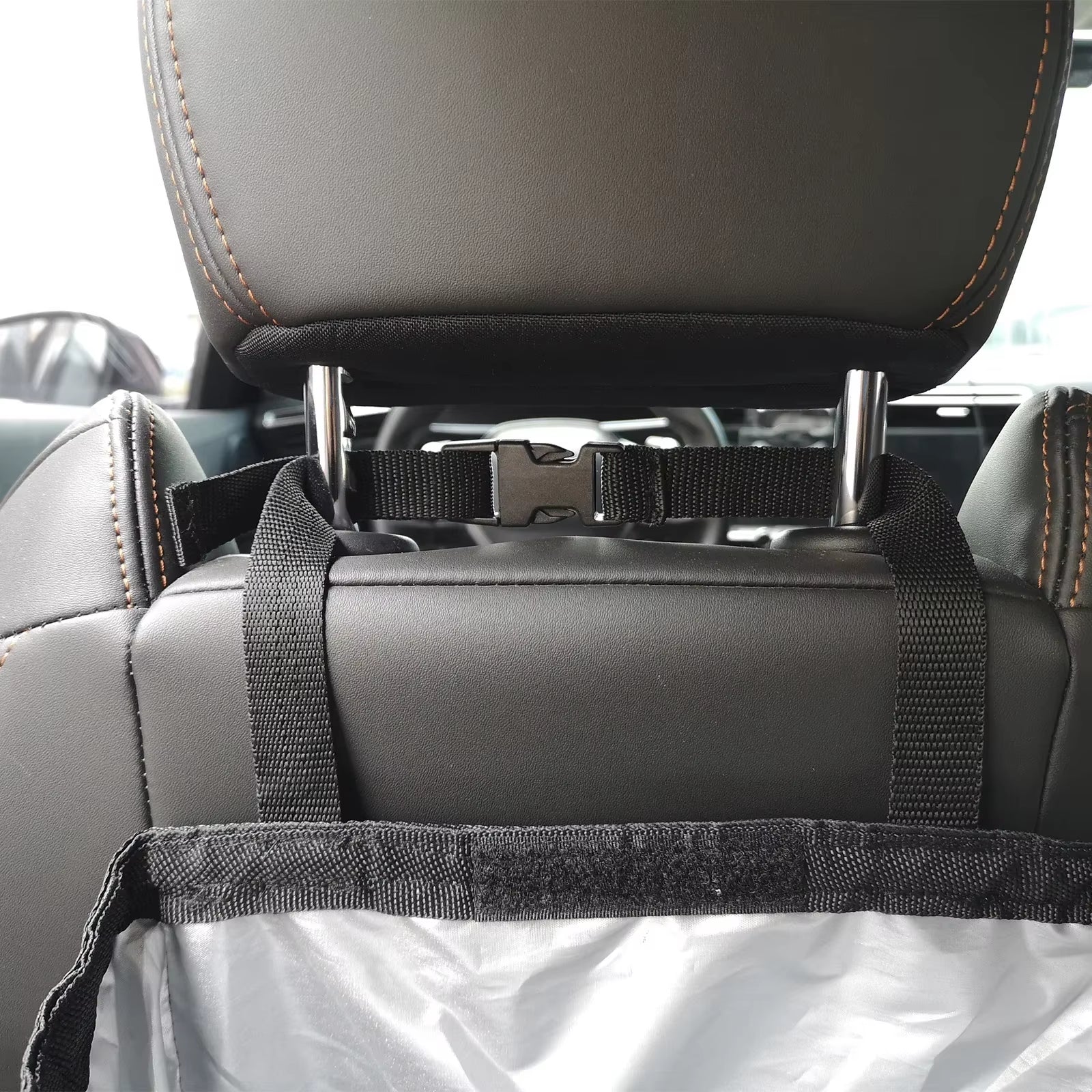 Foldable Waterproof Car Trash Can with Large Capacity - Hanging Waste Organizer for Vehicle Accessories