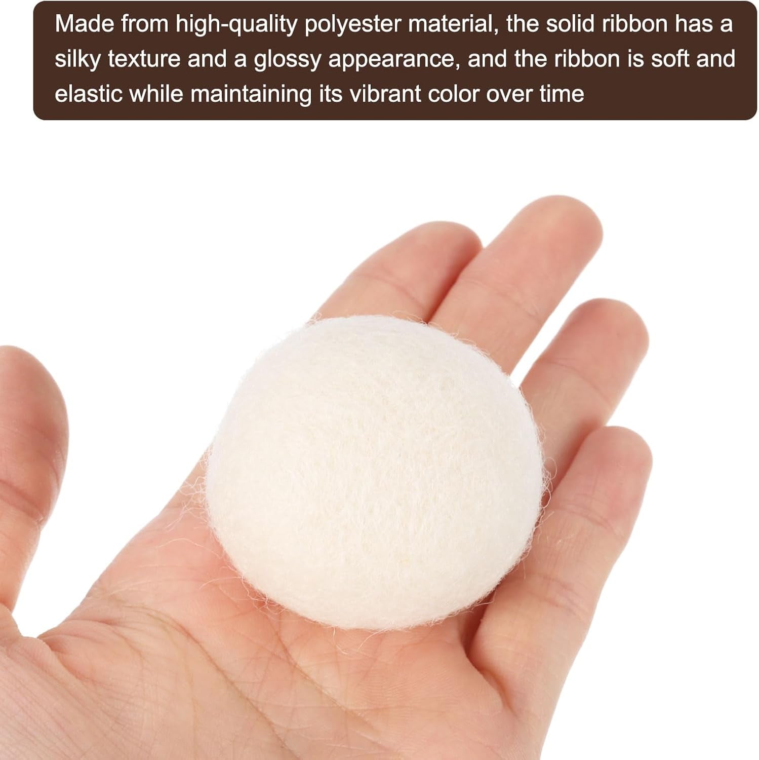 6 Pcs Wool Dryer Balls, 1.6 Inches Wool Laundry Dryer Balls for Reducing Clothing Static and Wrinkles, White