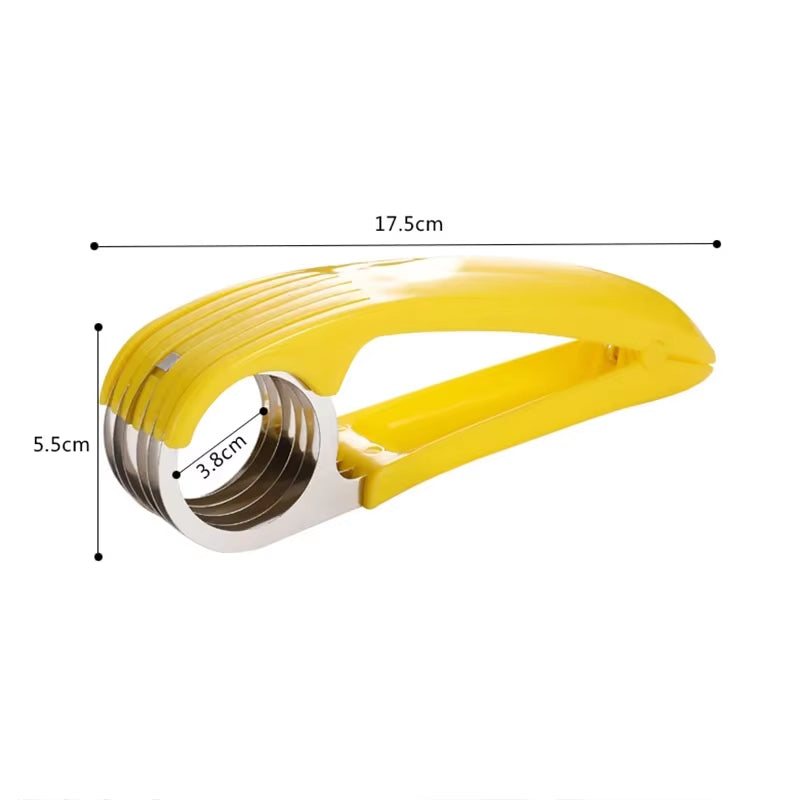 Stainless Steel Creative Banana and Sausage Slicer - Versatile Vegetable and Fruit Cutter Kitchen Accessory