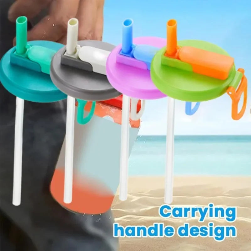 Travel Soda Can Lids Silicone Straws Can Covers for Canned Beverages Beer Juice Bpa-Free Covers Can Reusable Jar Cap Accessory