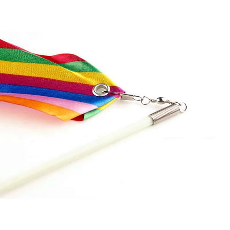 4M Artistic Gymnastics Ribbon with Rod Colorful Children Dance Ribbon Toys Outdoor Sports Toys Performance Props Kids Gifts TMZ