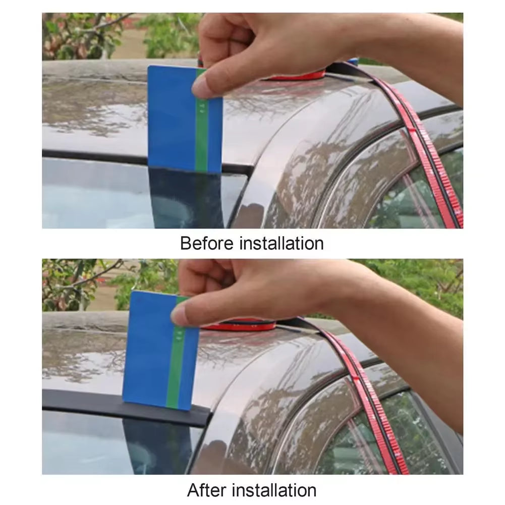 Automotive Rubber Edge Sealing Strips for Windshield and Roof - Noise Insulation and Soundproofing Protector