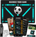 Soccer Training Mat with Instructional Video Improve Strength,Agility and Coordination Soccer Training Equipment for Footwork and Ball Mastery Non-Slip Silent Equipment for All Ages Football Footwork Mat