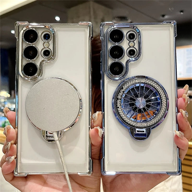 Magnetic for Magsafe Case for Smasung Galaxy S26 S25 S24 S23 S22 S21 S20 Ultra plus Rotating Cases for Smasung S24 S23 FE Cover