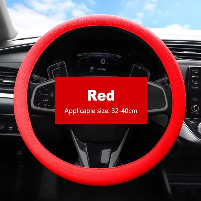 Silicone Car Steering Wheel Cover Elastic Protetive Cover Multi Color Auto Interior Silica Gel Decoration Covers for Men Women